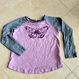 Hanna Andersson raglan baseball long sleeve tee